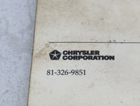 1998 Jeep Cherokee Owners Manual Book Guide P/N:81-326-9851 OEM Used Auto Parts - Oemusedautoparts1.com