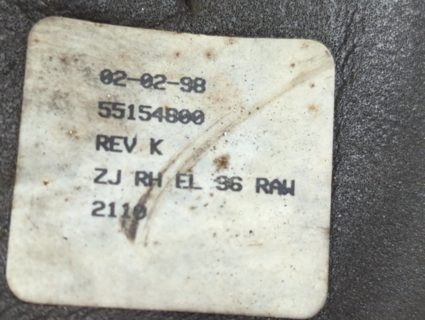 1996-1998 Jeep Grand Cherokee Passenger Side View Mirror - Right Door Mirror OEM Used - Oemusedautoparts1.com