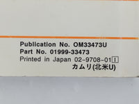 1998 Toyota Camry Owners Manual Book Guide P/N:01999-33473 OEM Used Auto Parts - Oemusedautoparts1.com