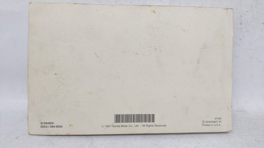 1998 Honda Accord Owners Manual Book Guide OEM Used Auto Parts