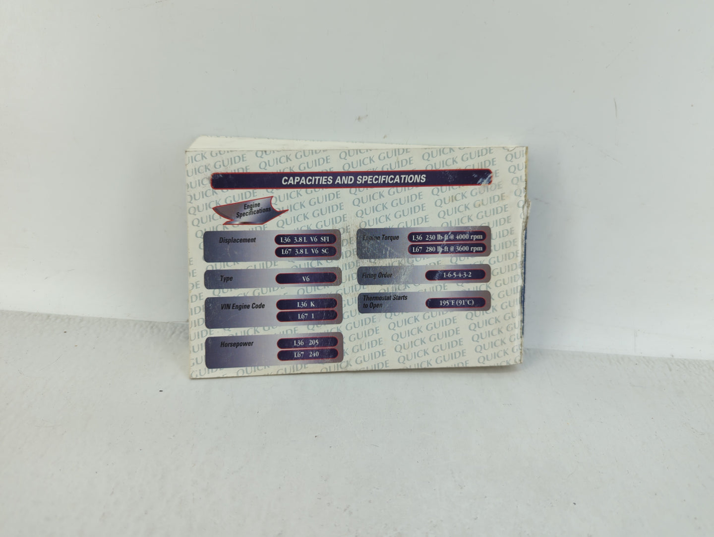 1999 Buick Park Avenue Owners Manual Book Guide OEM Used Auto Parts - Oemusedautoparts1.com