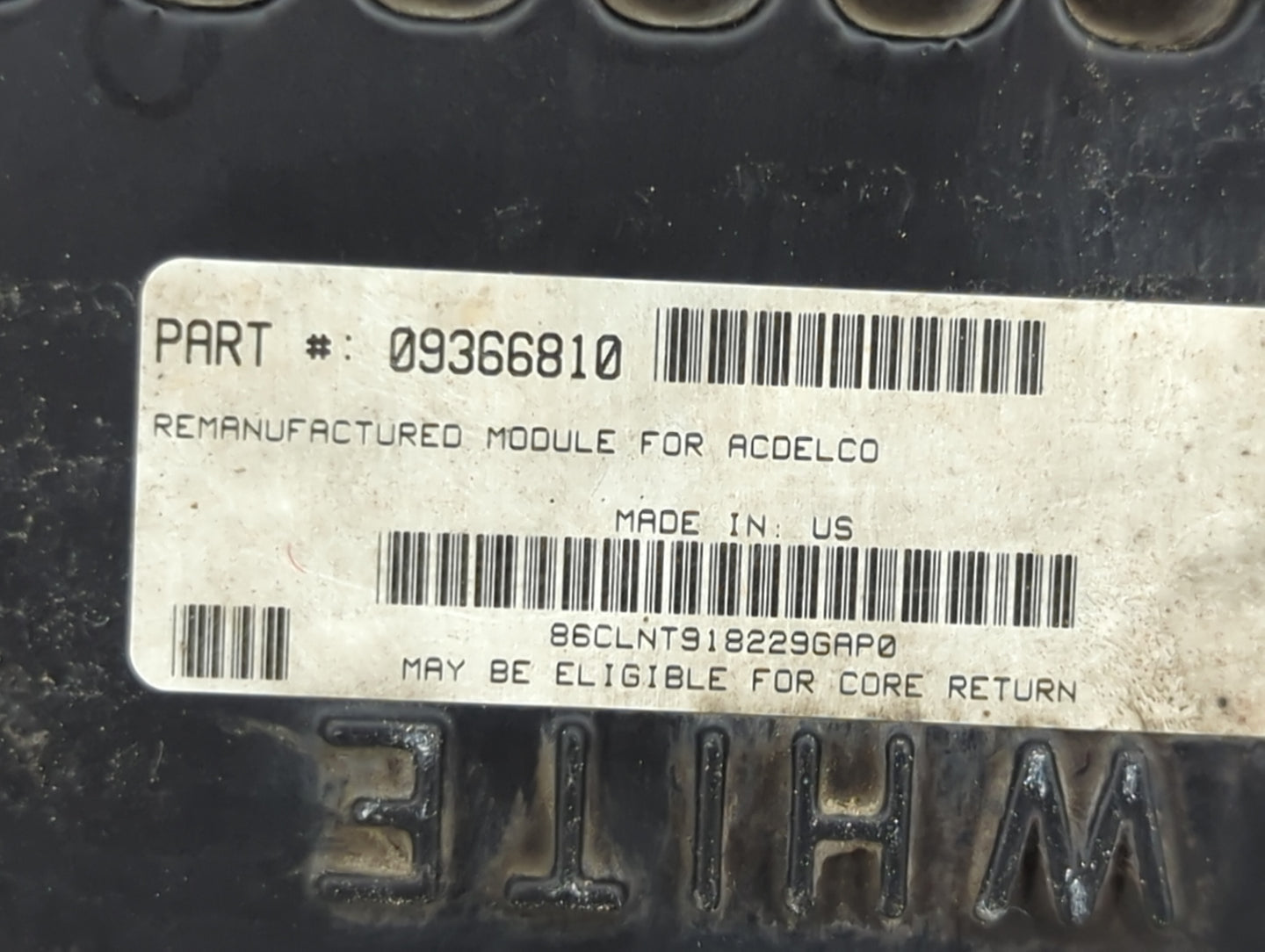1999 Chevrolet 1500 Pickup PCM Engine Control Computer ECU ECM PCU OEM P/N:09366810 86CLNT918229GAP0 Fits Fits 1998 OEM Used