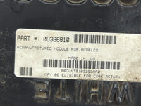 1999 Chevrolet 1500 Pickup PCM Engine Control Computer ECU ECM PCU OEM P/N:09366810 86CLNT918229GAP0 Fits Fits 1998 OEM Used