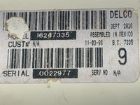 1999 Chevrolet Blazer Climate Control Module Temperature AC/Heater Replacement P/N:16247335 Fits OEM Used Auto Parts - Oemus