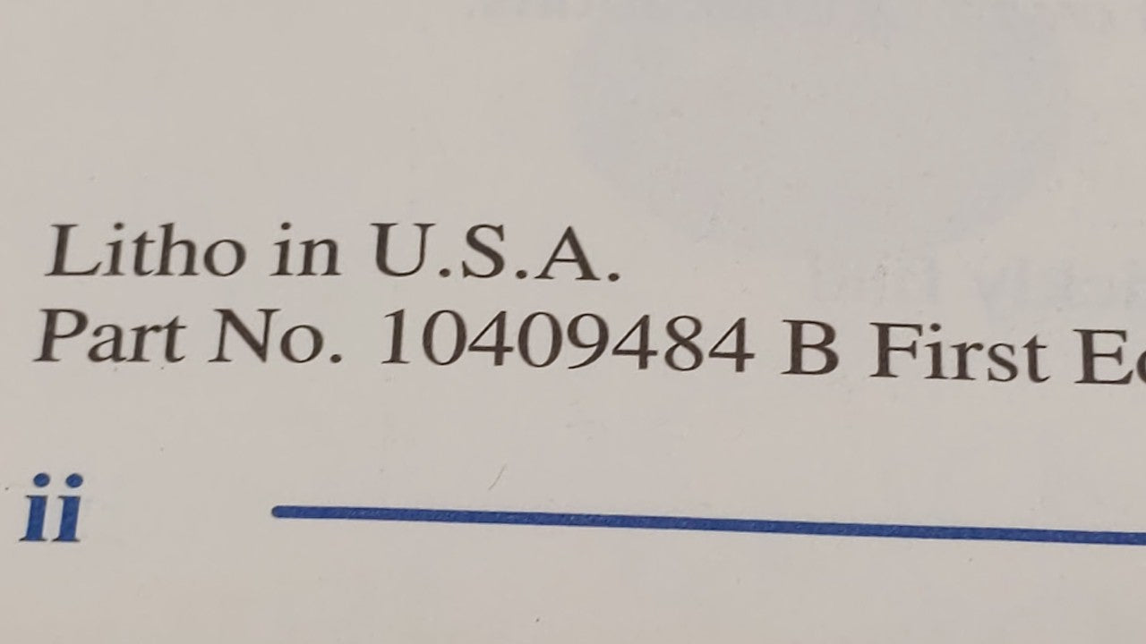 1999 Chevrolet Cavalier Owners Manual Book Guide OEM Used Auto Parts - Oemusedautoparts1.com