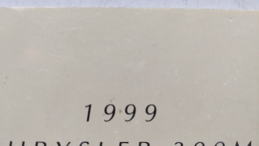 1999 Chrysler 300m Owners Manual Book Guide OEM Used Auto Parts