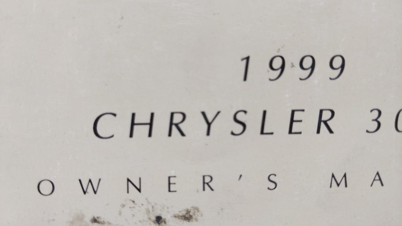 1999 Chrysler 300m Owners Manual Book Guide OEM Used Auto Parts - Oemusedautoparts1.com