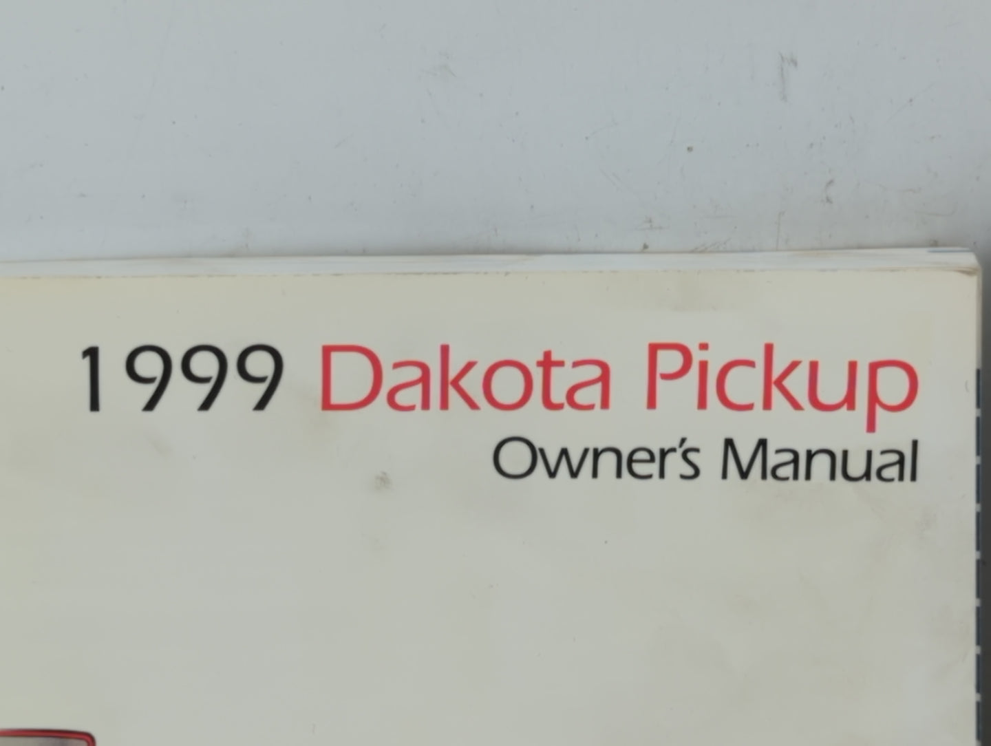 1999 Dodge Dakota Owners Manual Book Guide P/N:81-326-9932 OEM Used Auto Parts - Oemusedautoparts1.com