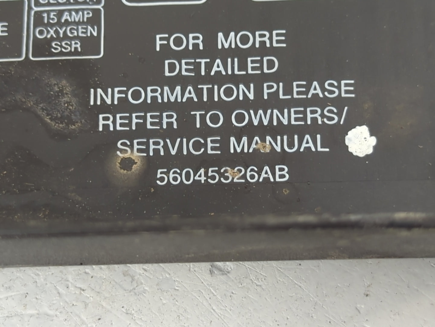 1999 Dodge Ram 2500 Fusebox Fuse Box Panel Relay Module P/N:56045326AB Fits OEM Used Auto Parts - Oemusedautoparts1.com
