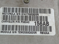 1999 Dodge Ram 2500 PCM Engine Control Computer ECU ECM PCU OEM P/N:P56040156AB Fits OEM Used Auto Parts - Oemusedautoparts1