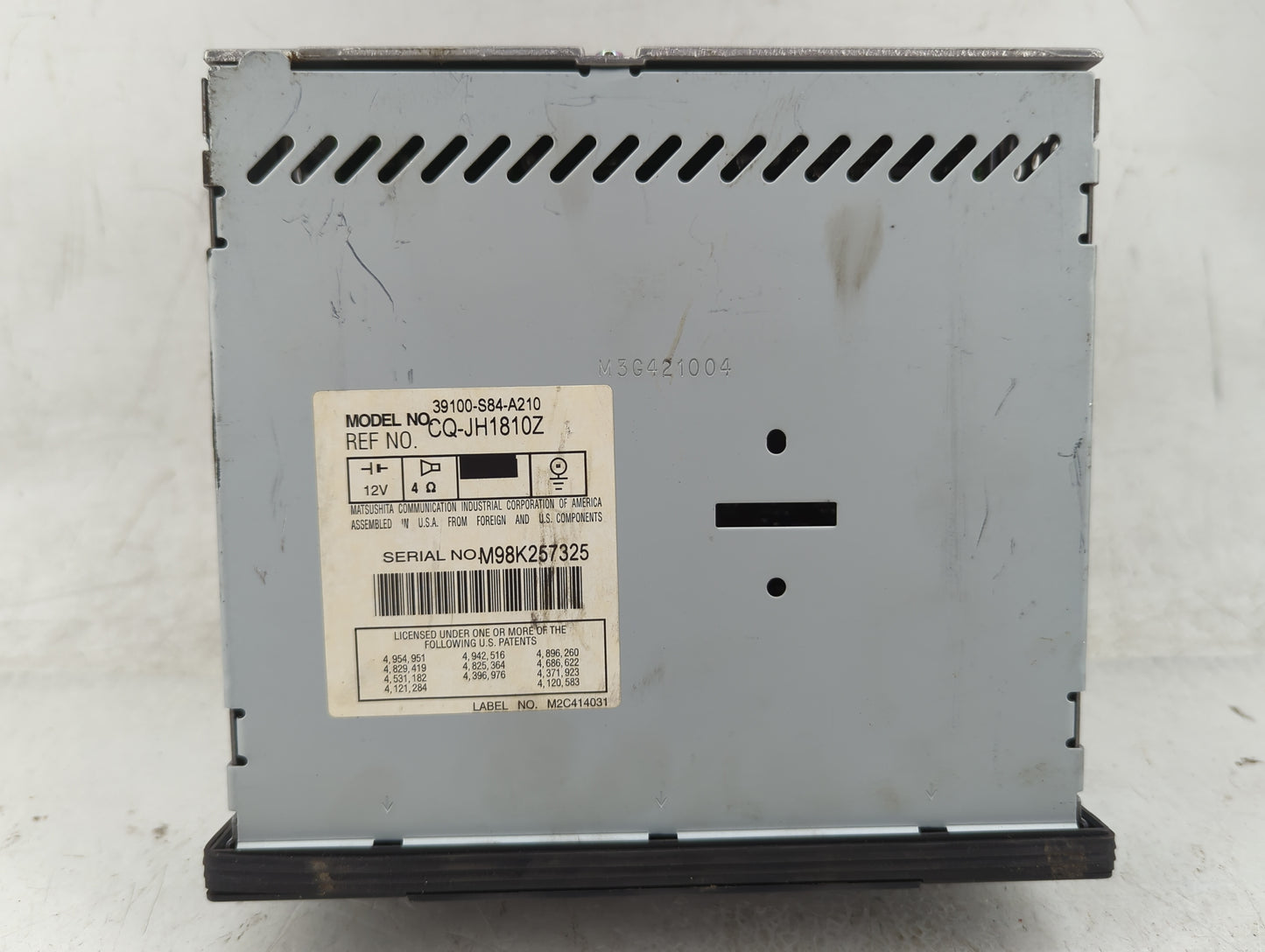 1998-2000 Honda Accord Radio AM FM Cd Player Receiver Replacement P/N:39100-S84-A210 Fits Fits 1998 1999 2000 OEM Used Auto 
