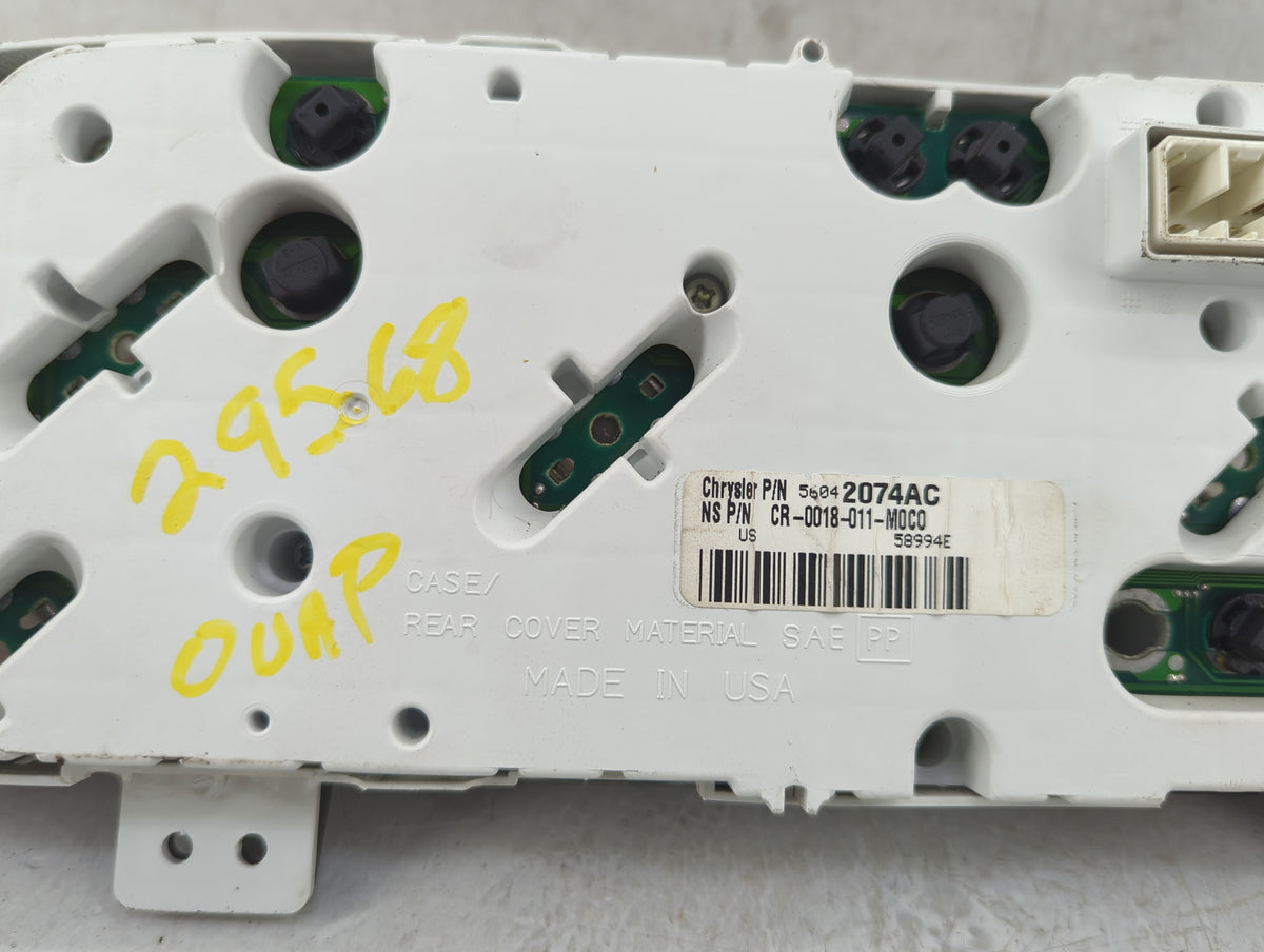 1999 Jeep Grand Cherokee Instrument Cluster Speedometer Gauges P/N:56042074AC Miles:182K Fits OEM Used Auto Parts - Oemuseda