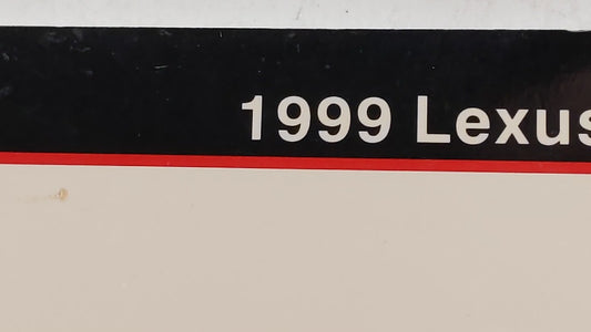 1999 Lexus Es300 Owners Manual Book Guide P/N:01999-3349 OEM Used Auto Parts