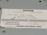 1999 Lexus Rx300 Radio AM FM Cd Player Receiver Replacement P/N:86120-48050 KEX-M9086ZT, TC069121 Fits OEM Used Auto Parts -