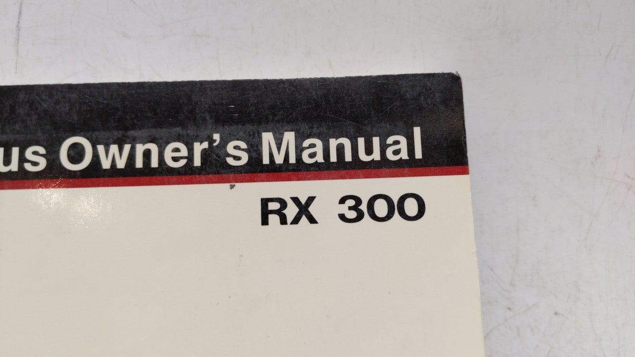 1999 Lexus Rx300 Owners Manual Book Guide OEM Used Auto Parts - Oemusedautoparts1.com