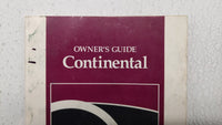 1999 Lincoln Continental Owners Manual Book Guide P/N:XF3J-19A321-AA OEM Used Auto Parts - Oemusedautoparts1.com