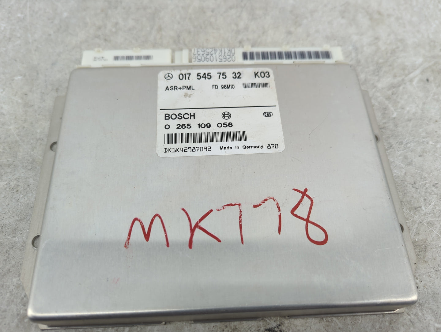 1999 Mercedes-Benz E-Class ABS Pump Control Module Replacement P/N:0265109056 0175457532, DK1K42987092, DK1K425637 Fits OEM 