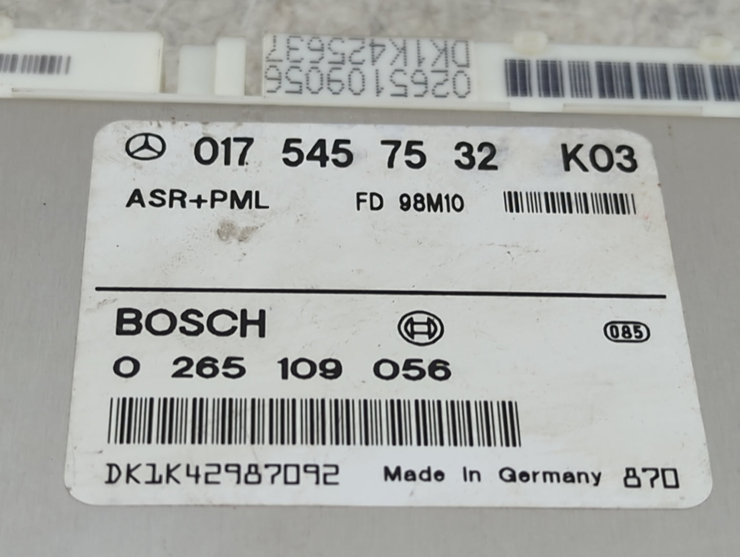 1999 Mercedes-Benz E-Class ABS Pump Control Module Replacement P/N:0265109056 0175457532, DK1K42987092, DK1K425637 Fits OEM 