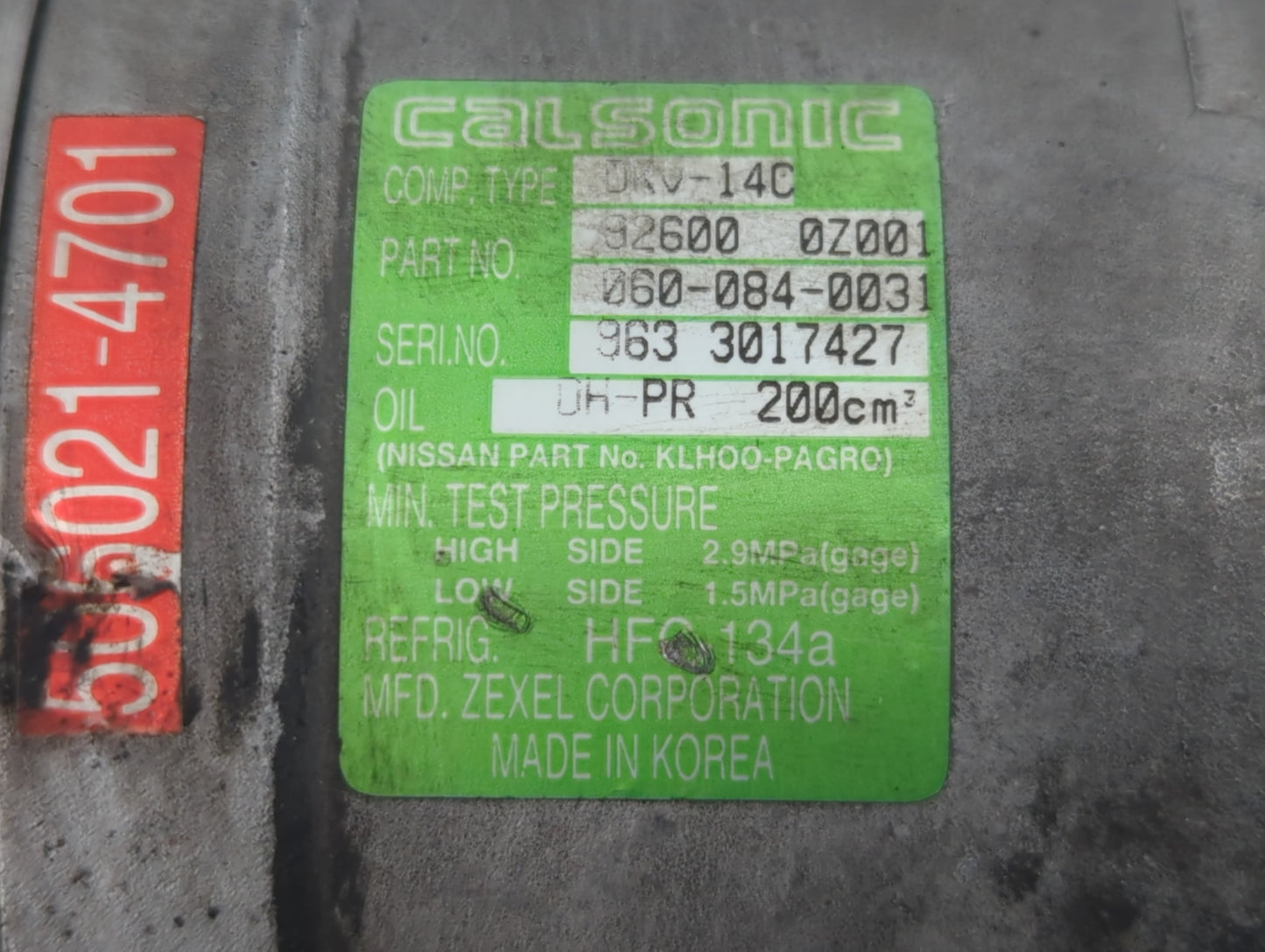 1998-1999 Nissan Altima Air Conditioning A/c Ac Compressor Oem - Oemusedautoparts1.com