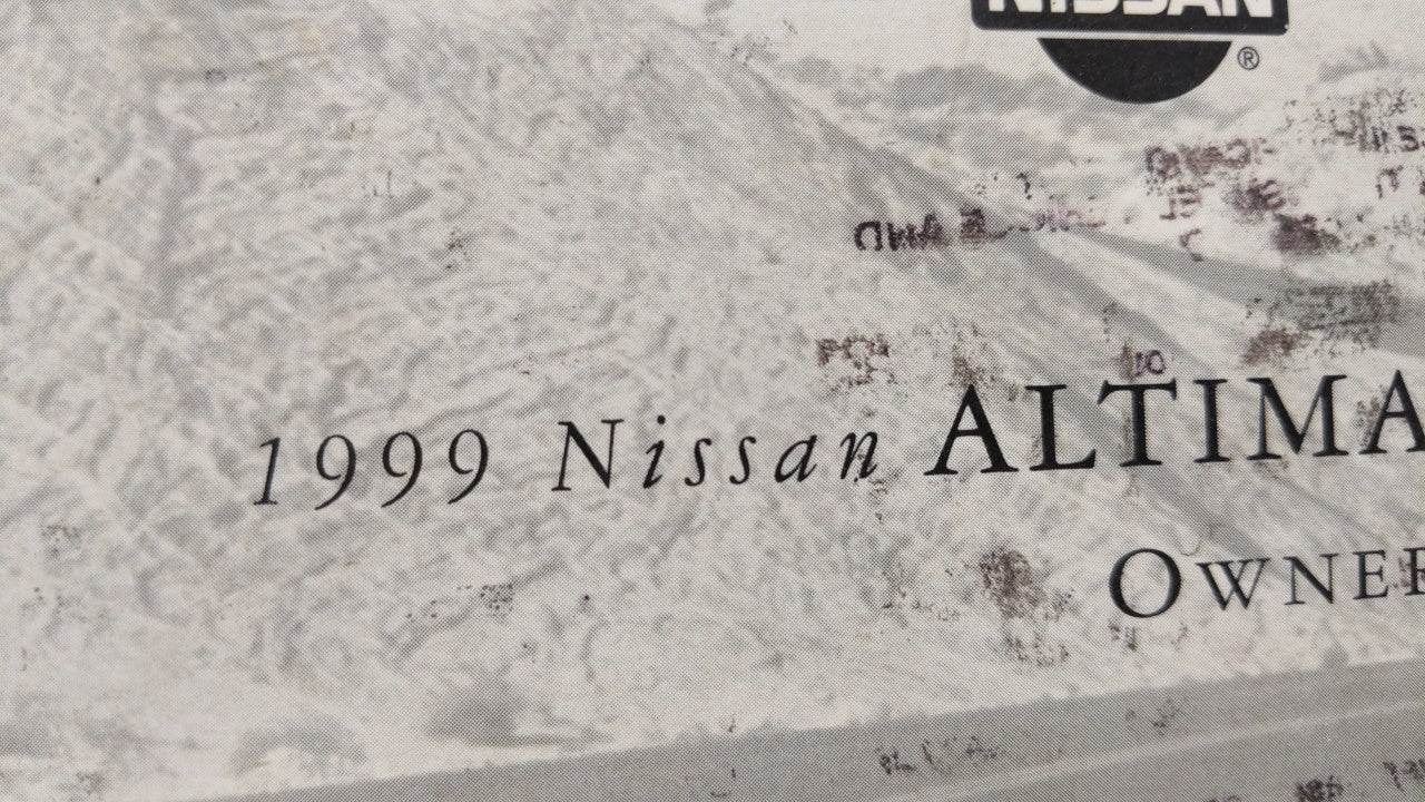 1999 Nissan Altima Owners Manual Book Guide OEM Used Auto Parts - Oemusedautoparts1.com