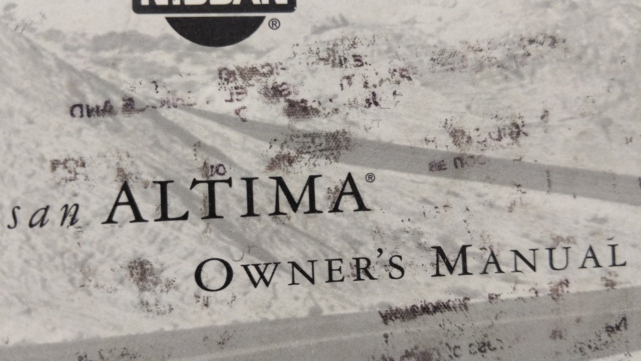 1999 Nissan Altima Owners Manual Book Guide OEM Used Auto Parts - Oemusedautoparts1.com