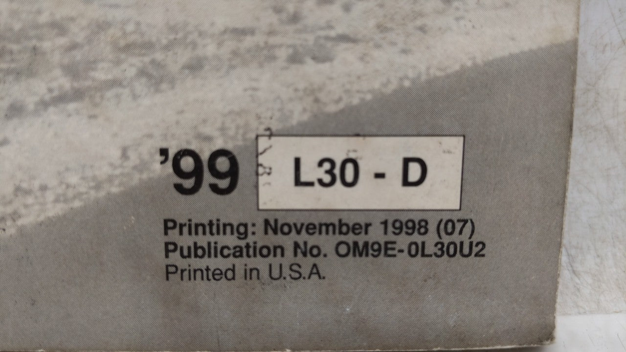 1999 Nissan Altima Owners Manual Book Guide OEM Used Auto Parts - Oemusedautoparts1.com