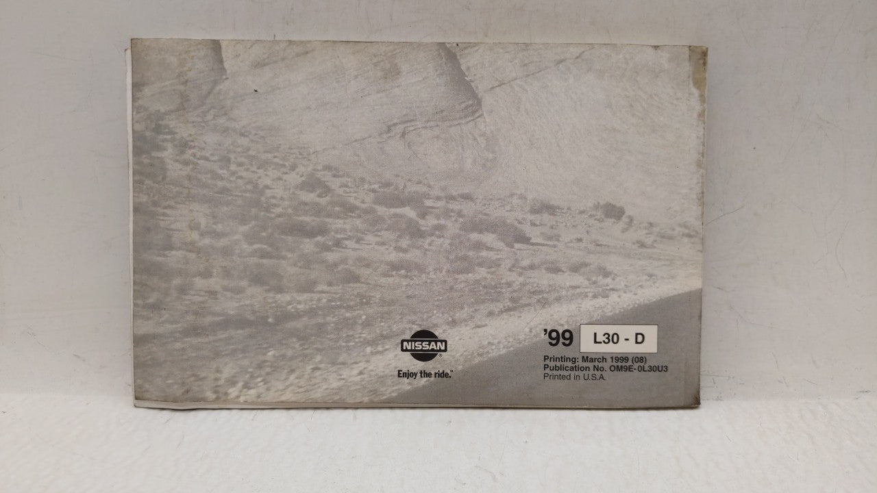 1999 Nissan Altima Owners Manual Book Guide P/N:OM9E-0L30U3 OEM Used Auto Parts - Oemusedautoparts1.com