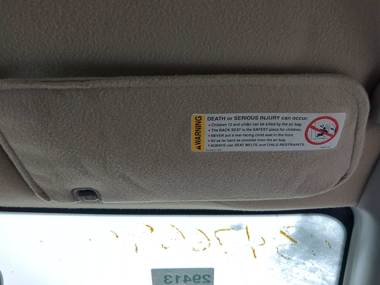 1999 Saturn Sl2 Sun Visor Shade Replacement Passenger Right Mirror Fits OEM Used Auto Parts - Oemusedautoparts1.com