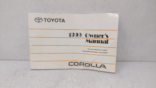 1999 Toyota Corolla Owners Manual Book Guide OEM Used Auto Parts - Oemusedautoparts1.com