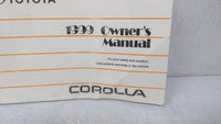 1999 Toyota Corolla Owners Manual Book Guide OEM Used Auto Parts - Oemusedautoparts1.com