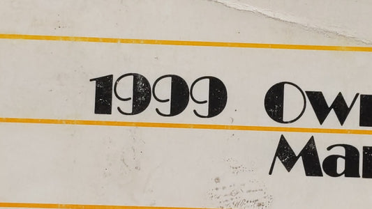 1999 Toyota Sienna Owners Manual Book Guide OEM Used Auto Parts