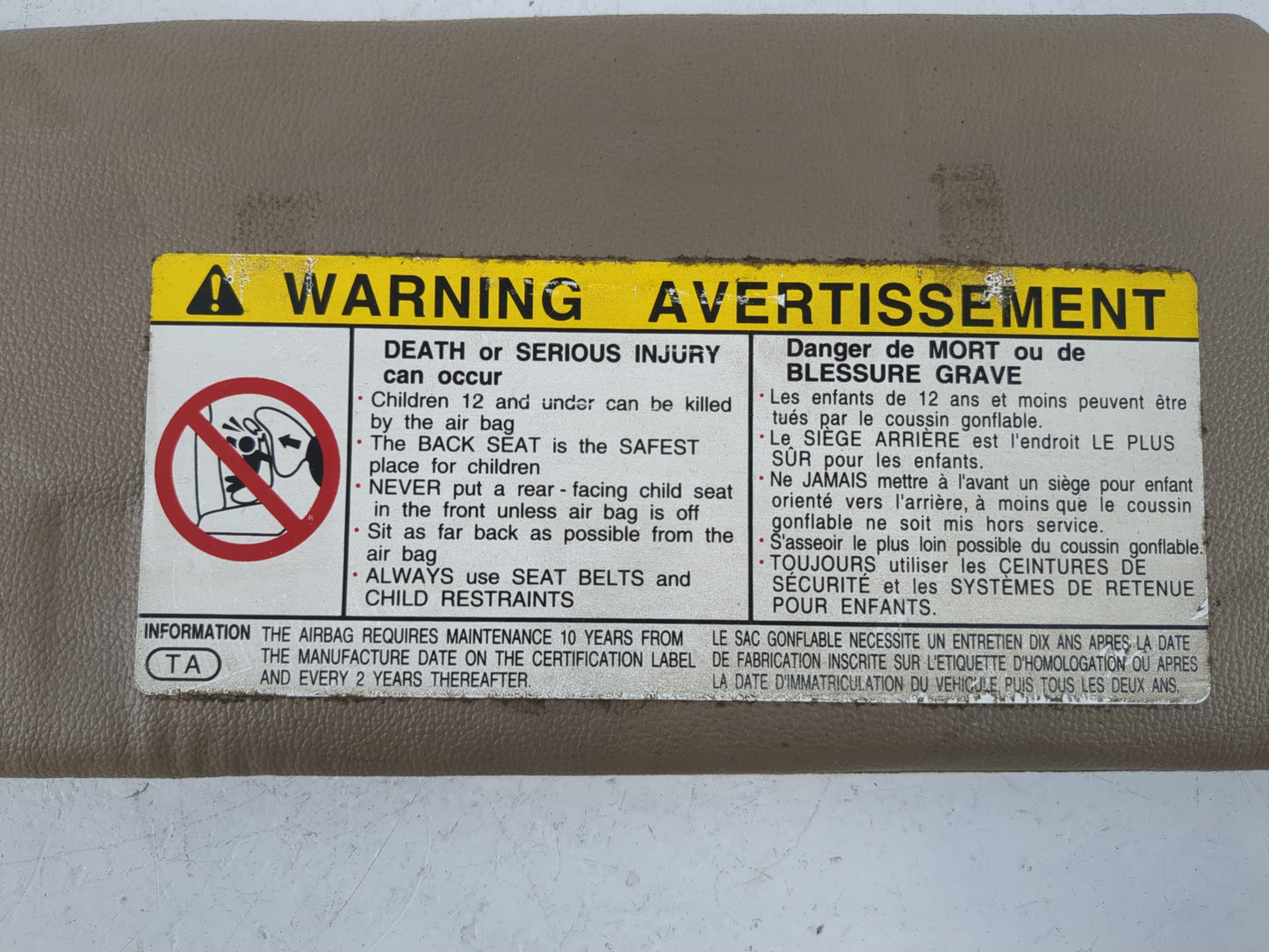 1999 Toyota Tacoma Sun Visor Shade Replacement Driver Left Mirror Fits OEM Used Auto Parts - Oemusedautoparts1.com