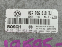 1999 Volkswagen Jetta PCM Engine Control Computer ECU ECM PCU OEM P/N:06A 906 018 BJ Fits OEM Used Auto Parts - Oemusedautop