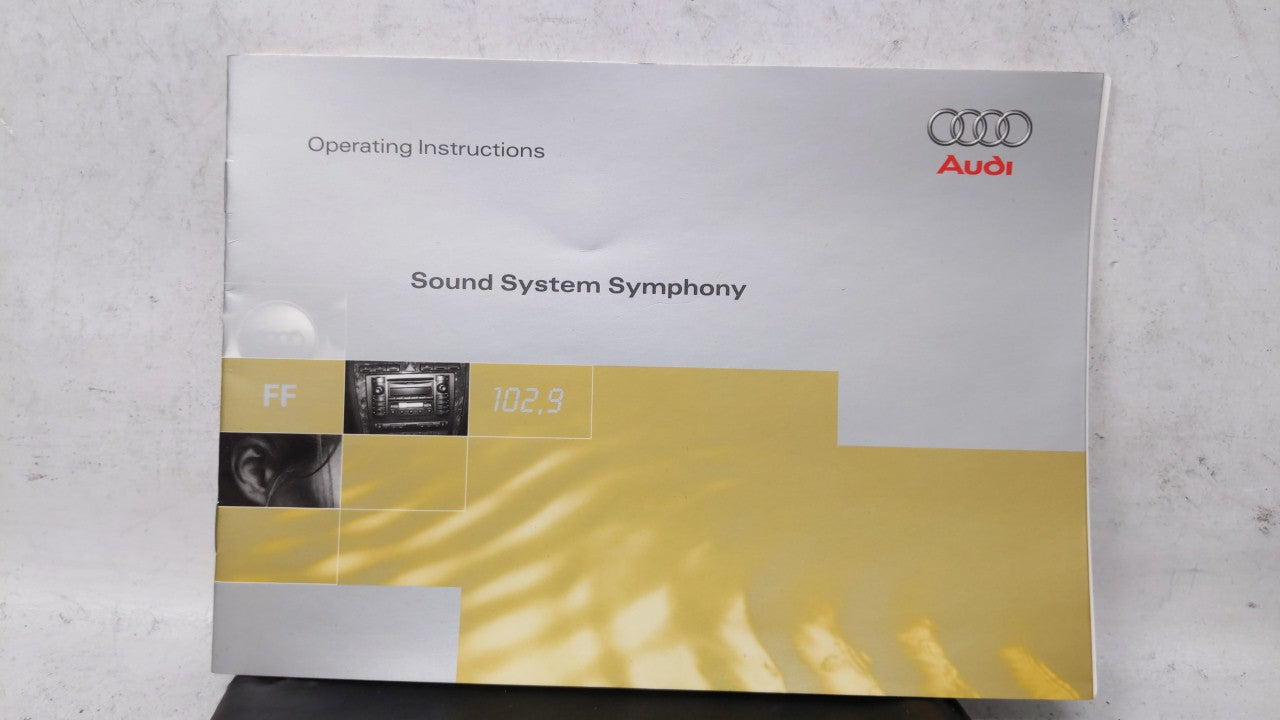 2000 Audi A4 Owners Manual Book Guide OEM Used Auto Parts - Oemusedautoparts1.com