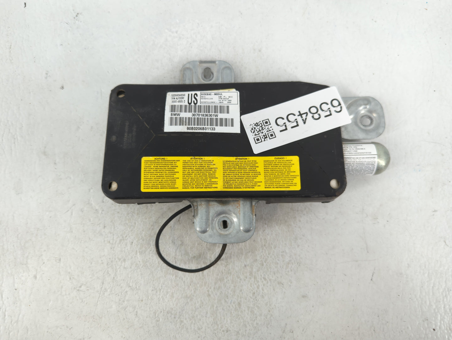 1996-1999 Bmw 328i Air Bag Driver Left Steering Wheel Mounted P/N:30701836301W 3000 4905 D Fits Fits 1996 1997 1998 1999 OEM