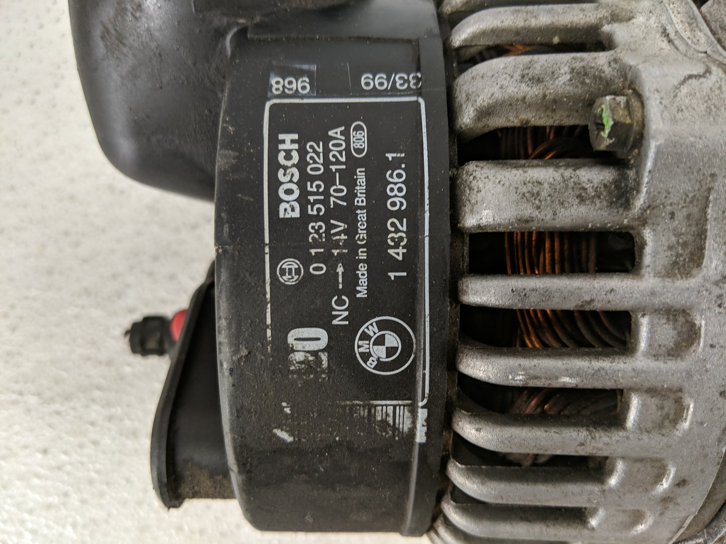 1997-2000 Bmw 528i Alternator Replacement Generator Charging Assembly Engine OEM P/N:1432986 1432987 Fits Fits 1997 1998 199