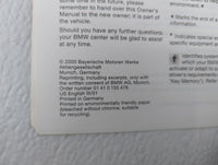 2000 Bmw X3 Owners Manual Book Guide OEM Used Auto Parts - Oemusedautoparts1.com