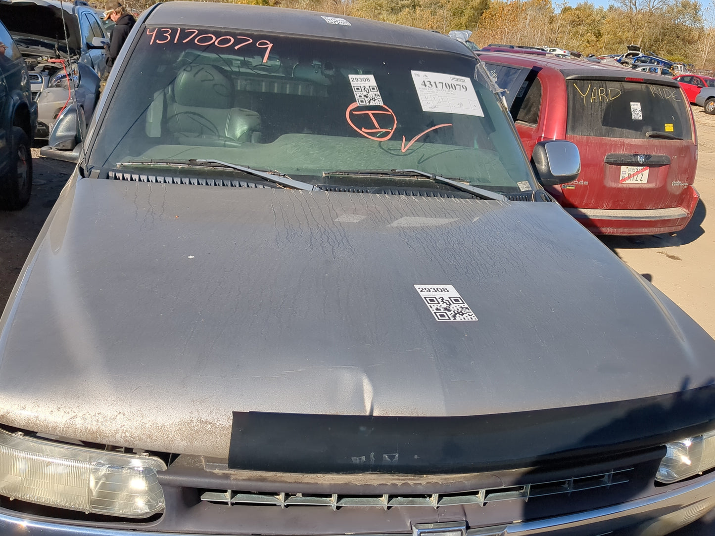 1999-2002 Chevrolet Silverado 1500 Hood Oem 1222052 - Oemusedautoparts1.com