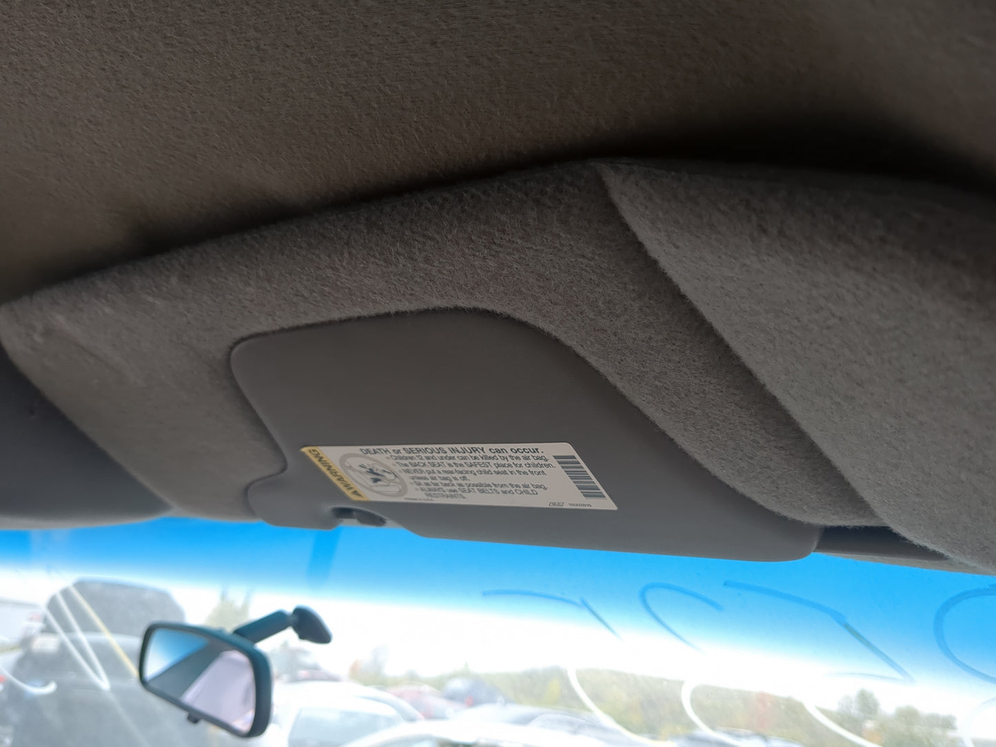 2000 Chevrolet Silverado 1500 Pickup Sun Visor Shade Replacement Passenger Right Mirror Fits Fits 2001 2002 OEM Used Auto Pa