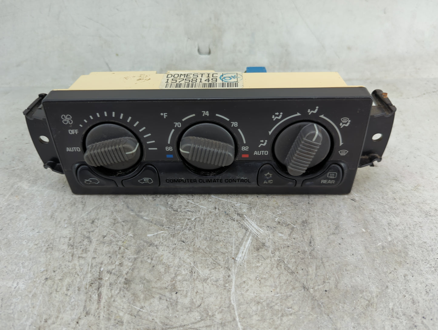 2000-2002 Chevrolet Tahoe Climate Control Module Temperature AC/Heater Replacement P/N:15758149 Fits Fits 1999 2000 2001 200
