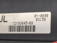 2000-2002 Chevrolet Tahoe Fusebox Fuse Box Panel Relay Module P/N:12193645-09 12193614, 12077866 Fits Fits 2000 2001 2002 OE