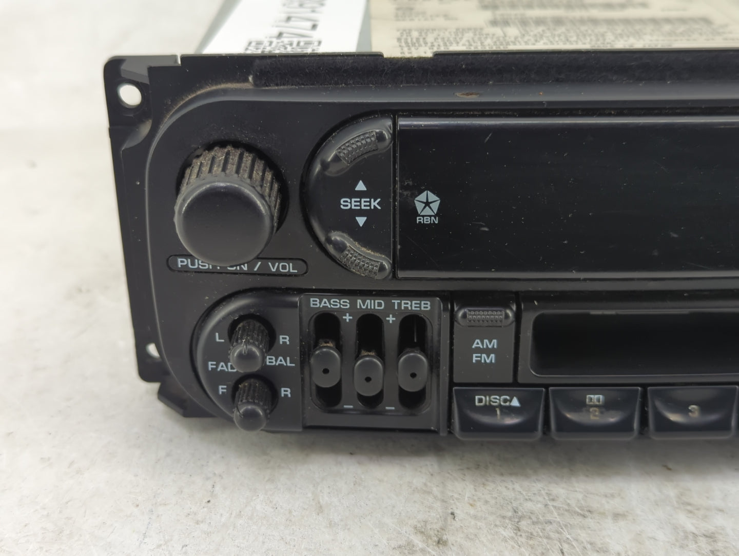 1999-2002 Chrysler 300m Radio AM FM Cd Player Receiver Replacement P/N:P04858584AH Fits Fits 1998 1999 2000 2001 2002 OEM Us