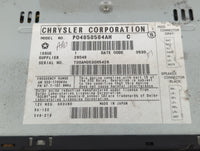 1998-2002 Chrysler Concorde Radio AM FM Cd Player Receiver Replacement P/N:P04858584AH Fits Fits 1998 1999 2000 2001 2002 OE