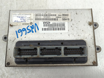 2000 Dodge Dakota PCM Engine Control Computer ECU ECM PCU OEM P/N:P56040359AD 56040359AD, 56040425AB Fits OEM Used Auto Part
