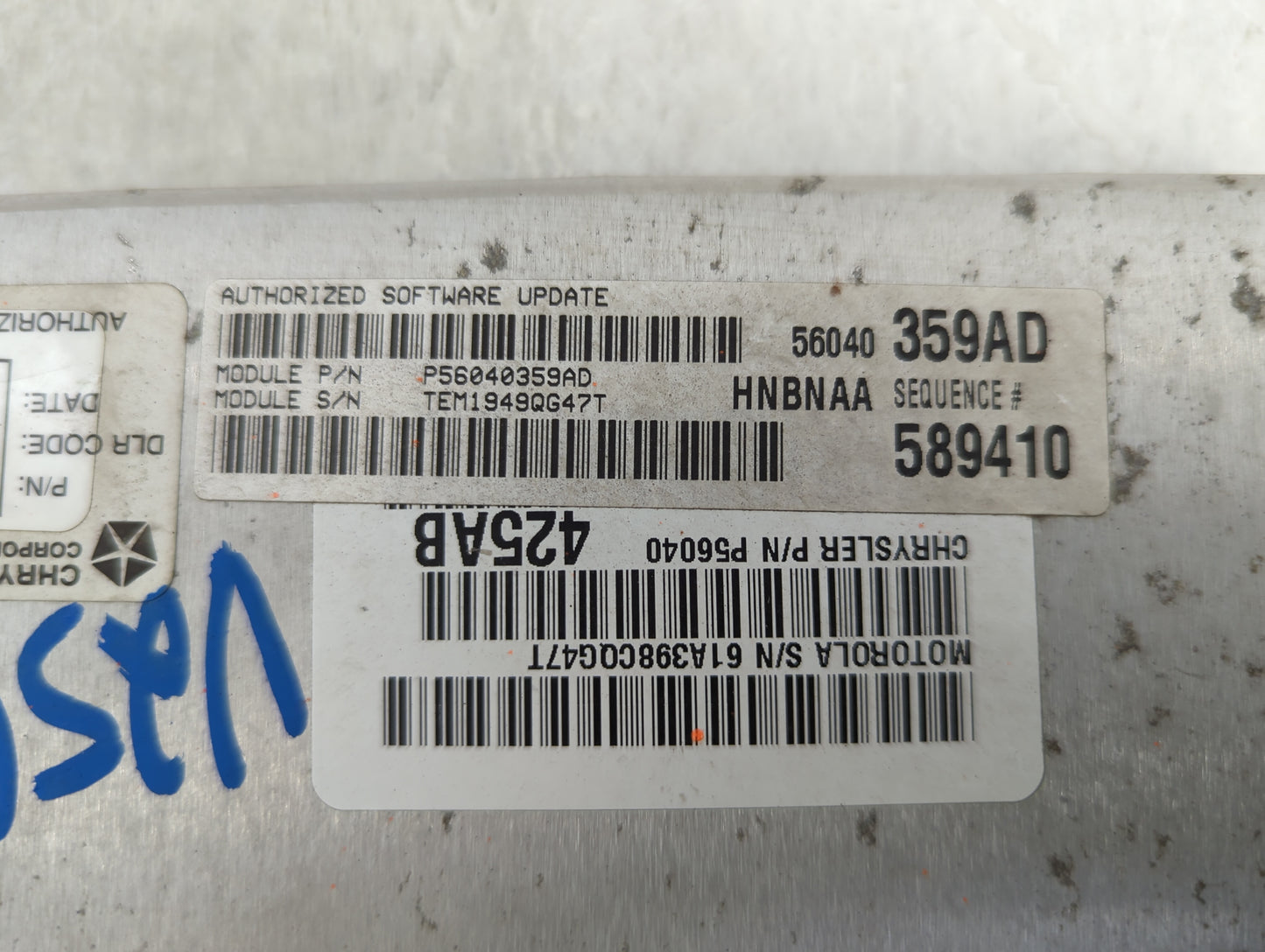 2000 Dodge Dakota PCM Engine Control Computer ECU ECM PCU OEM P/N:P56040359AD 56040359AD, 56040425AB Fits OEM Used Auto Part