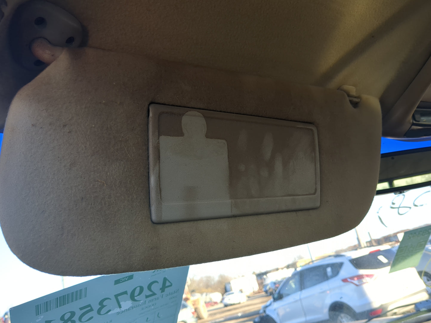 2000-2001 Dodge Ram 1500 Sun Visor Shade Replacement Driver Left Mirror Fits Fits 2000 2001 2002 OEM Used Auto Parts - Oemus