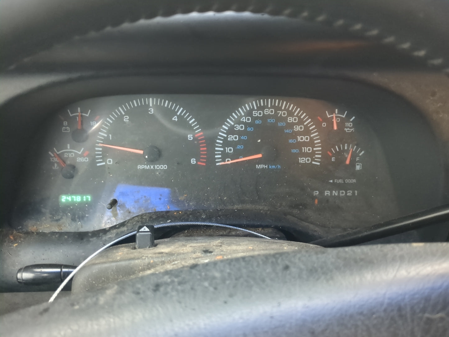 2000-2001 Dodge Ram 1500 Instrument Cluster Speedometer Gauges Miles:248K Fits Fits 2000 2001 OEM Used Auto Parts - Oemuseda