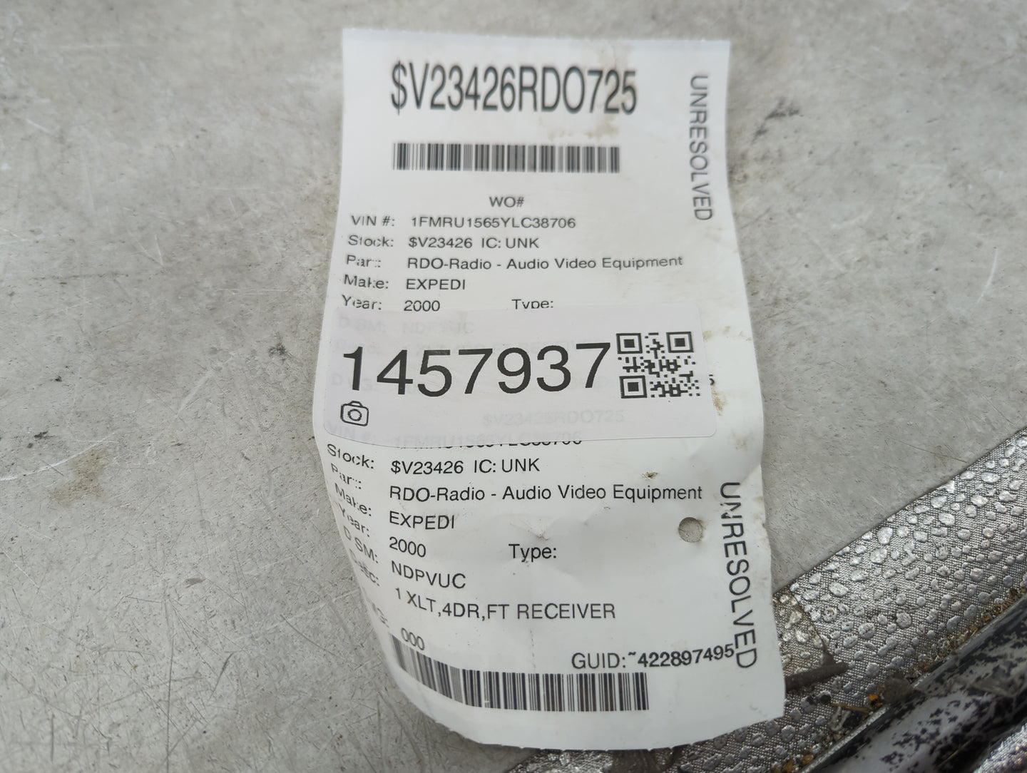 2000 Ford Expedition Radio AM FM Cd Player Receiver Replacement P/N:YL1F-18C870-GA 28116-2000-01, F80F-19A028- Fits OEM Used