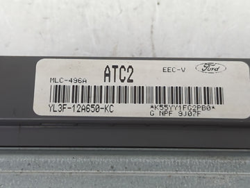 2000 Ford F150 PCM Engine Control Computer ECU ECM PCU OEM P/N:YL3F-12A650-KC MLC-496A Fits OEM Used Auto Parts