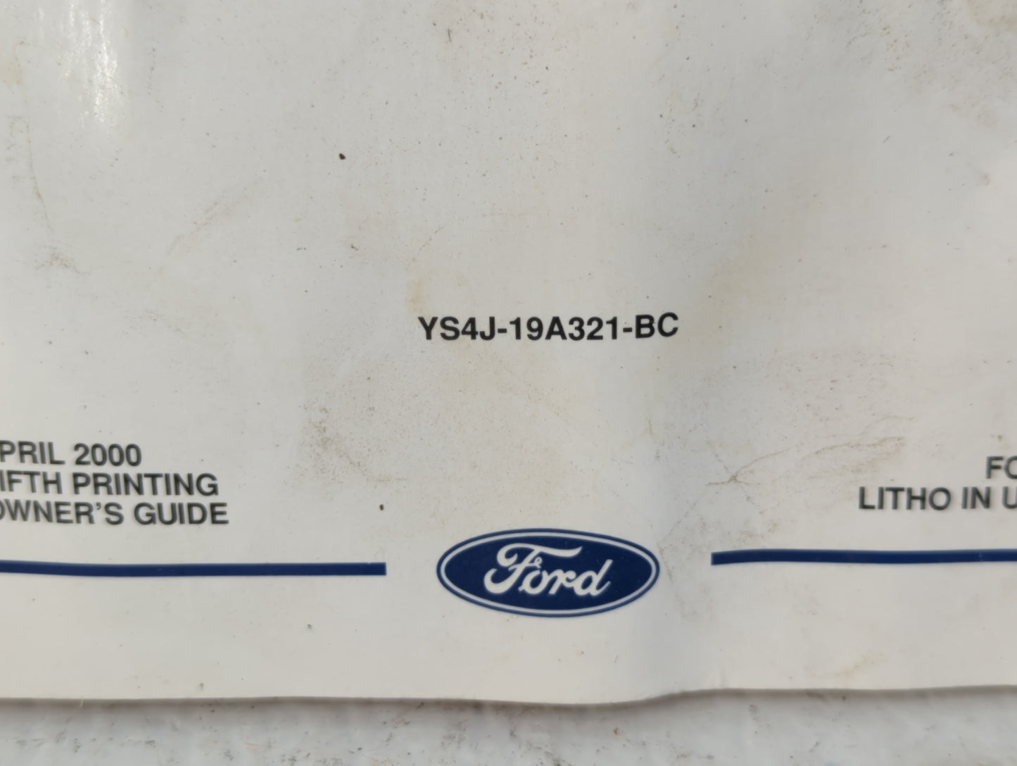 2000 Ford Focus Owners Manual Book Guide P/N:YS4J-19A321-BC OEM Used Auto Parts - Oemusedautoparts1.com